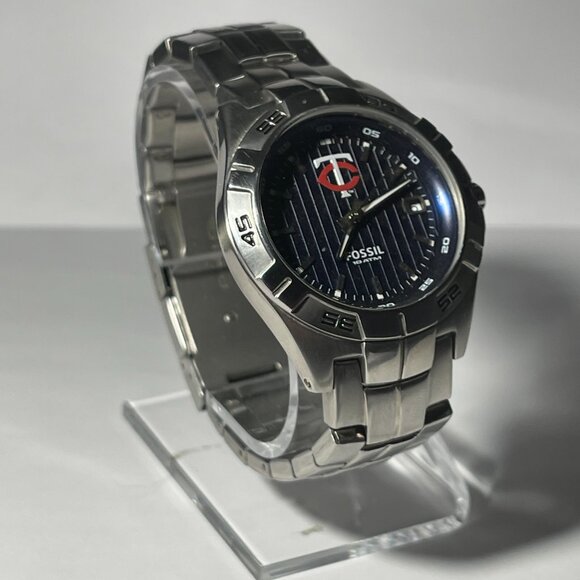 Minnesota Twins MLB Stainless-Steel Men's Watch by Fossil NEW (RARE) - Picture 5 of 8